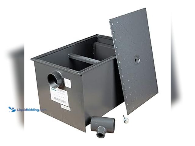 Lot 49-5407053 - Wentworth 40 Pound Commercial Grease Trap Interceptor for Restaurant Under Sink Kitchen, 20 GPM, WP-...