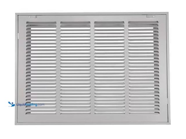 Lot 49-1572210 - Ceiling/Wall Filtered Return Air Grille, 20 in W x 30 in H Opening, 1,620cfm, White, Steel, One-Way ...