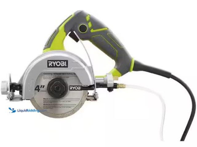 Lot 49-1569596 - RYOBI 12 -Amps 4 in. Blade Corded Wet Tile Saw, Model # TC401, Used, Works.  Ref#SB0120