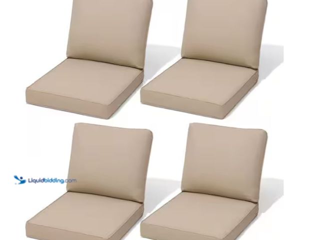 Lot 49-2020910 - Crestlive Products 3 Pieces Outdoor Couch Cushion with Removable Cover and Ties 27.6 in. x 24.4 in. ...