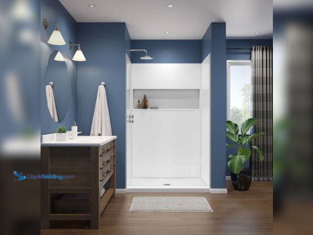 Lot 49-2006698 - Bootz ShowerCast 48 X 36 X 3 Porcelain Enamel Alcove Shower Base With Center Drain, Square Drain - W...