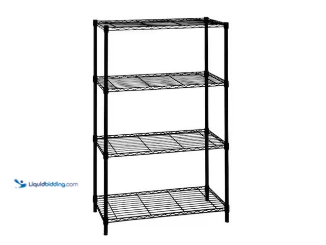 Lot 49-2006623 - HDX 4-Tier Steel Wire Shelving Unit in Black (36 in. W x 54 in. H x 14 in. D), Model # 21436BPS, Unu...