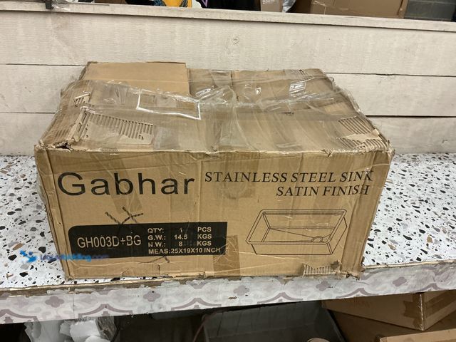 Lot 49-5447929 - 25 Inch Undermount Stainless Steel Kitchen Sink, Gabhar 16Gauge 27 x 19 Undermount Workstation Kitch...