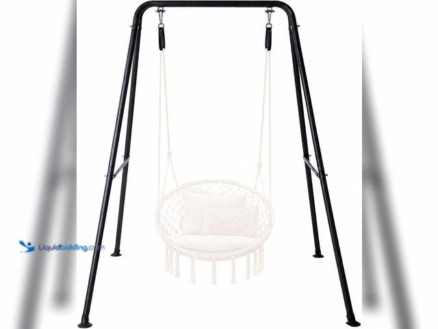 Lot 49-5552989 - 440 lbs Hammock Chair Stand, Heavy Duty Foldable Swing Stand Frame, Steel Hammock Stand for Outdoor/...