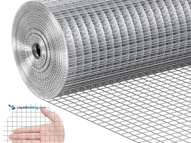 Lot 49-1567718 - VEVOR Hardware Cloth, 1/2 inch 24in x 25 ft 19 Gauge, Hot Dipped Galvanized Wire Mesh Roll, Chicken ...