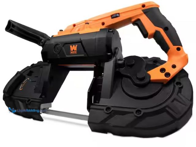 Lot 49-2006108 - WEN 10-Amp 5-Inch Variable Speed Handheld Portable Band Saw for Metal, Model # 94396, Used, Has atta...