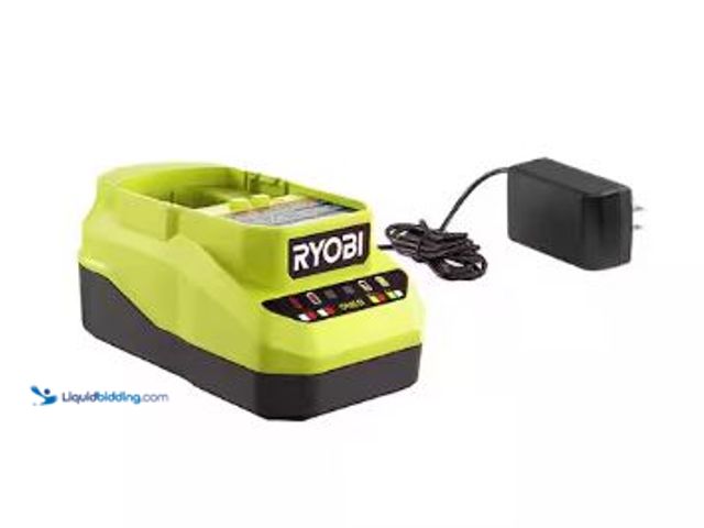 Lot 49-1522573 - RYOBI, ONE+ 18V Lithium-Ion Charger, Model # PCG002, RYOBI
ONE+ 18V 2.0 Ah Lithium-Ion Battery, Mod...
