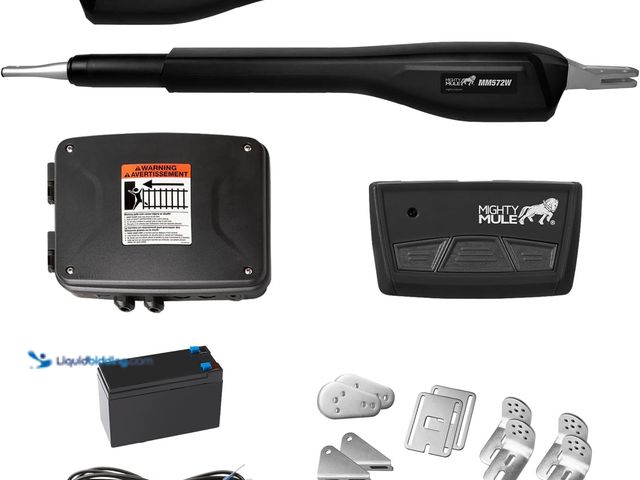 Lot 49-5410552 - Mighty Mule MM572W HD Dual Arm Gate Openers 12 V Wireless AC/Battery Powered Automatic Gate Opener. ...