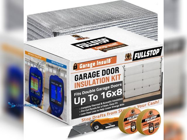 Lot 49-5546598 - BEEST FULLSTOP Garage Door Insulation Kit - 16x7 & 16x8ft Double Garage Door Insulation Panels - 16 ...