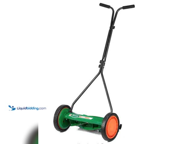 Lot 49-2005961 - Scotts 16 in. Manual Walk Behind Push Reel Lawn Mower, Model # 415-16S, Used, Scuffs & scratches, Di...