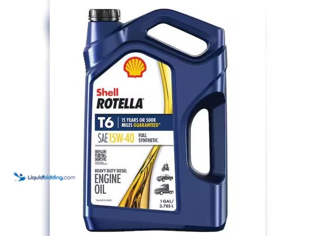 Lot 49-1550385 - (3) Shell Rotella T6 Full Synthetic SAE 15W-40 Diesel Motor Oil 1 Gal., Model # 550050467, Unused (3...