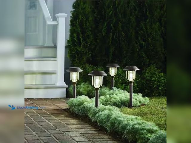 Lot 49-1574840 - (4-Pack) Home Decorators Collection Savannah 25 Lumen Bronze and Brass LED Weather Resistant Outdoor...
