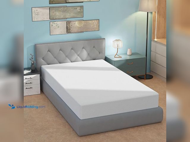 Lot 49-3528076 - 8 Inch Twin Mattress, Gel Memory Foam, White, Plush, CertiPUR-US Certified, Breathable, Pressure Rel...