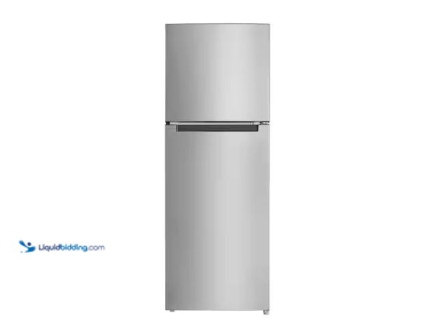 Lot 49-1591608 - Vissani 10.1 cu. ft. Top Freezer Refrigerator in Fingerprint Resistant Stainless Steel, Garage Ready...