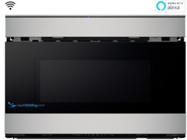 Lot 49-3532443 - 24 in. 1.2 cu. ft. 950W Sharp Stainless Steel Smart Easy Wave Open Microwave Drawer Oven (SMD2489ES)...