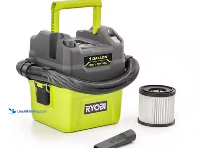 Lot 49-3473087 - RYOBI ONE+ 18V Cordless 1 Gal. Wet/Dry Vacuum (Tool Only), Model # PCL733B, Slightly used, Tested wo...