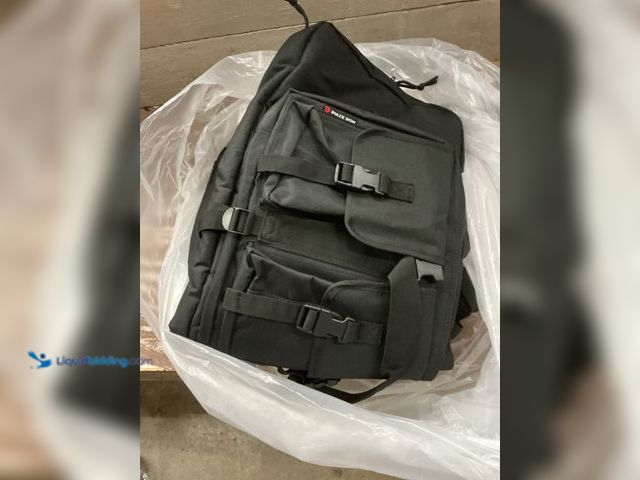 Lot 49-5572497 - DULCE DOM Double Rifle Case Soft Gun Bag w/Pistol Storage, 37.8"L x 2.76"W x 13.39"H. Unused