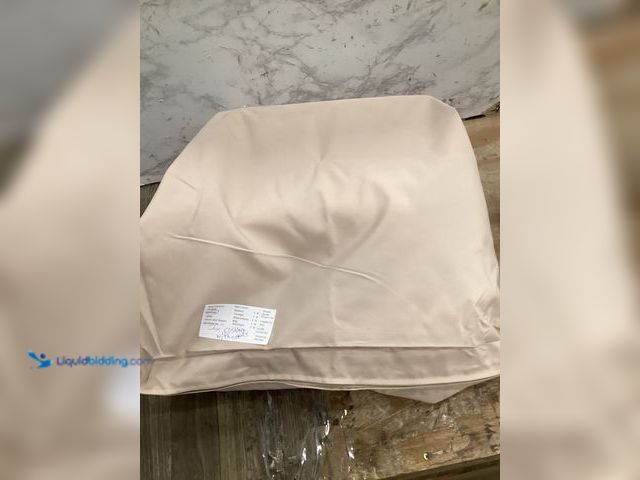 Lot 49-5448213 - QTY 2 - 24" x 24" x 4" Beige Patio Chair Cushions. Unused