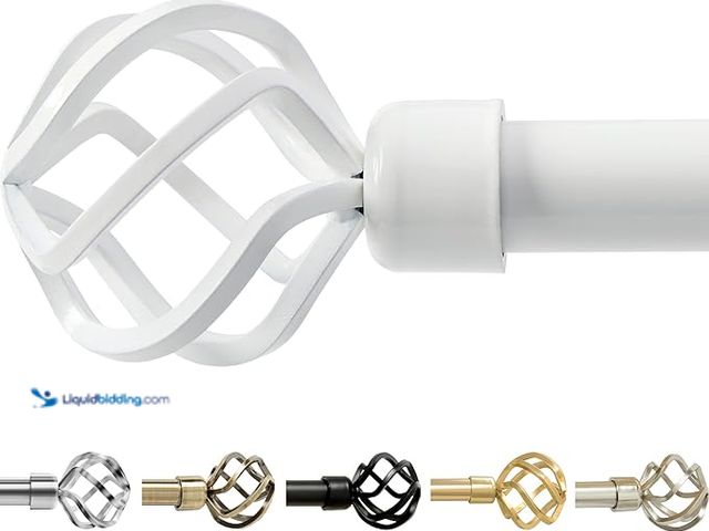 Lot 49-1516031 - Lot of 2 Heavy Duty Curtain Rods for Windows 86 to 120 Inches - Adjustable 1 Inch Curtain Rod for Be...