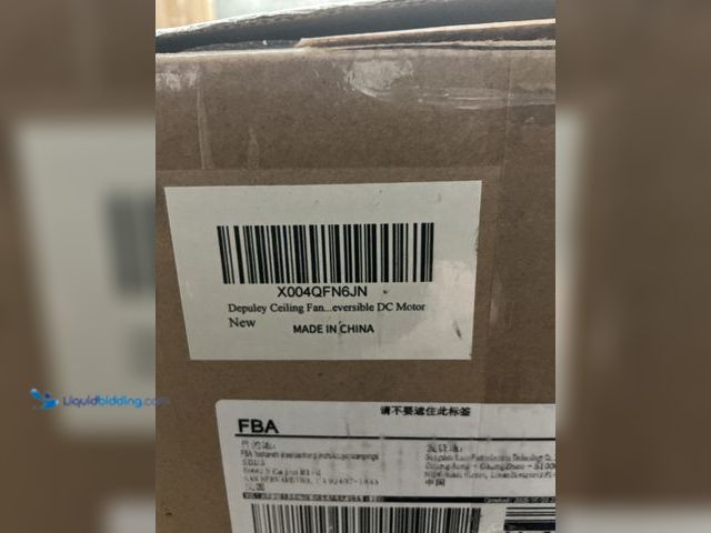 Lot 49-3531161 - Depuley Ceiling Fan Modern Walnut and Black Indoor Outdoor Fan Ultra Quiet DC Motor Reversible (atta...