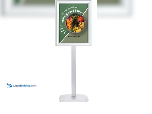 Lot 49-5447592 - Heavy Duty Pedestal Sign Holder for Display, 11 x 17 inches Adjustable Floor Standing Sign Holder wi...