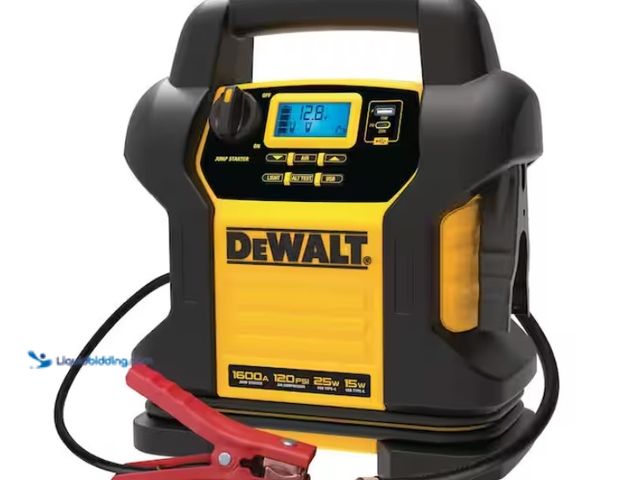 Lot 49-1570361 - DEWALT 1600 Peak Amp Jump Starter with Digital Compressor and USB Power Bank, Jump Starter with 120 ...