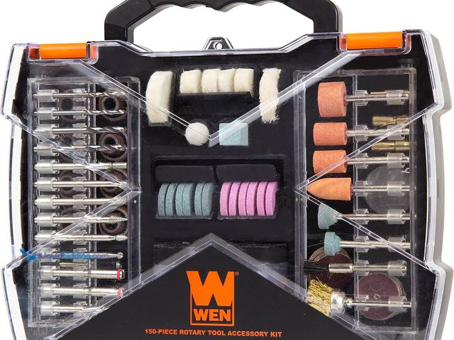 Lot 49-5574152 - QTY 2 - WEN 230151A 150-Piece Rotary Tool Accessory Kit with Carrying Case. B07D9YLB63. Unused