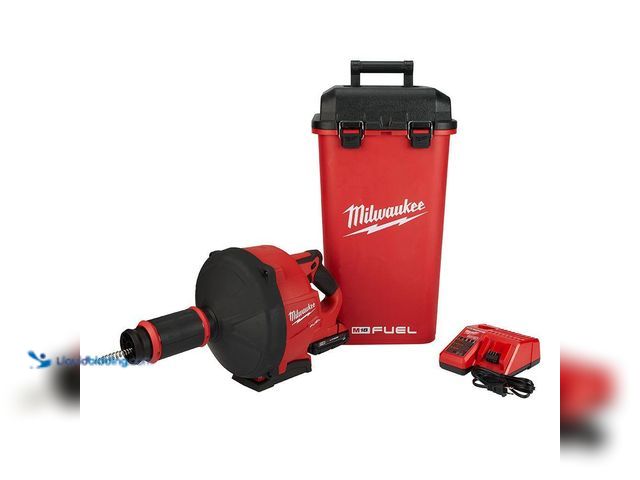 Lot 49-5413866 - Milwaukee
M18 FUEL 18-Volt Lithium-Iron Cordless Plumbing Drain Snake Auger Kit with w/ CABLE DRIVE...