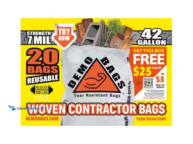 Lot 49-3613529 - Lot of (2) Demo bags 42-Gallon Contractor Heavy Duty Trash Bags (20-Count), Model # DB20-PROPACK, Un...