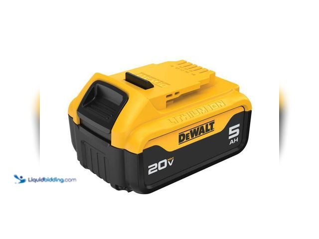 Lot 49-5547003 - DEWALT 20V MAX Premium Lithium-Ion 5.0Ah Battery Pack, Model # DCB205, used, battery only, tested wo...