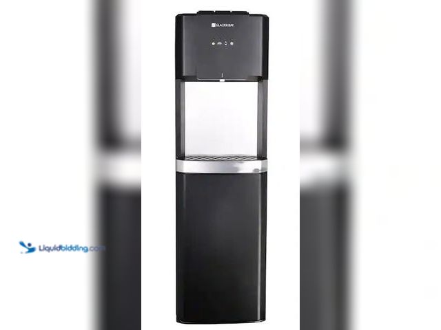Lot 49-3472101 - Glacier Bay Matte Black and Stainless Steel Bottom Load Water Dispenser Model # LY619, Slightly Used...