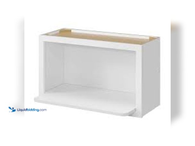 Lot 49-5438109 - Hampton Bay Avondale 30 in. W x 12 in. D x 18 in. H Ready to Assemble Plywood Shaker Microwave Wall ...