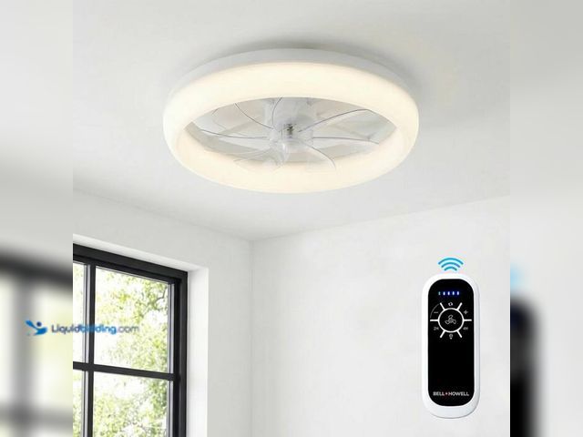 Lot 49-2021683 - Bell + Howell CannonX 19.7 in. Dia. Indoor White Ceiling Fan 4700 Lumen 13.78 in Blade Span Bright L...