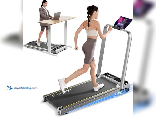 Lot 49-5416037 - Walking Pad Treadmill, Walking Pad with Incline, Foldable Treadmills for Home Office Gym Exercise, P...