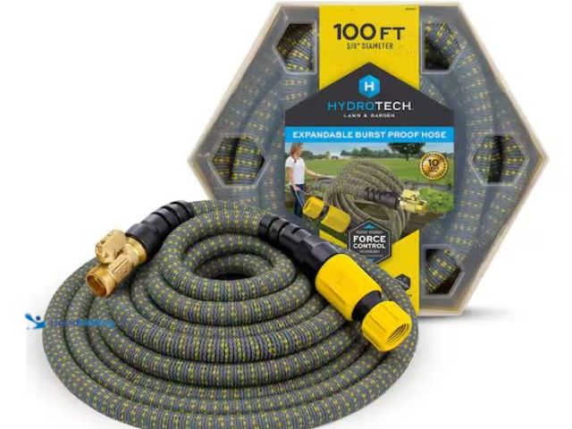 Lot 49-1518059 - Hydrotech 5/8 in. Dia x 100 ft. Expandable Garden Water Hose Model # 8991, Unused  Ref#HDSR0710