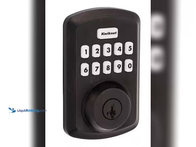 Lot 49-3639312 - Kwikset PowerBolt 250 10-Button Keypad Venetian Bronze Transitional Electronic Deadbolt Door Lock, M...