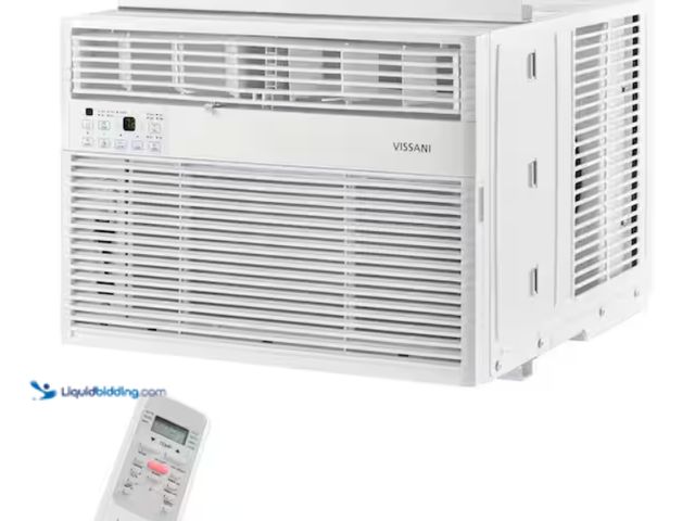 Lot 49-2000436 - Vissani 12,000 BTU 115-Volt Window Air Conditioner Cools 550 sq. ft. with Dehumidifier in White, Pow...