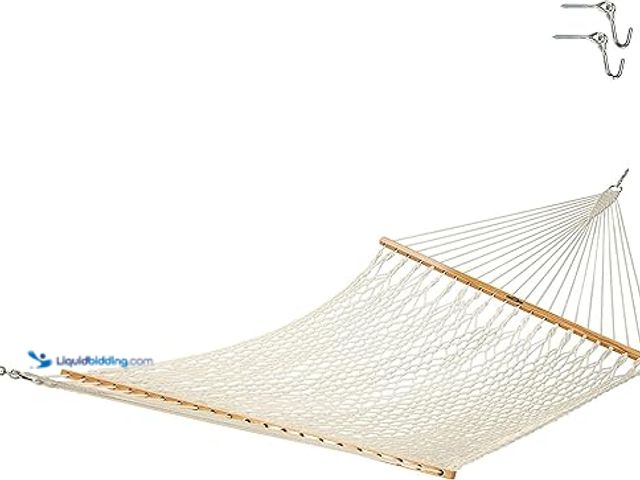 Lot 49-5411941 - Original Pawleys Island 14OC Original Deluxe Cotton Rope Hammock with Free Extension Chains & Tree H...