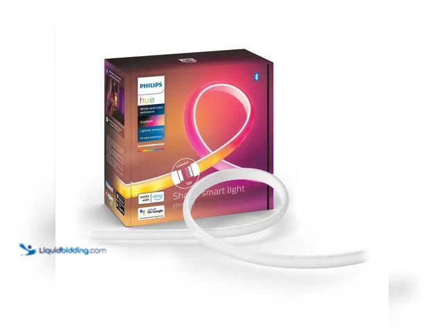 Lot 49-2023166 - Philips Hue 3.3 ft. LED Smart Gradient Color Changing Strip Light Extension with Bluetooth (1-Pack)....