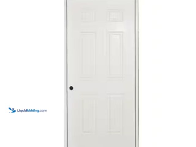 Lot 49-2026224 - Steves & Sons 32 in. x 80 in. 6-Panel RHIS Primed Composite 20 Min Fire-Rated House-to-Garage Single...