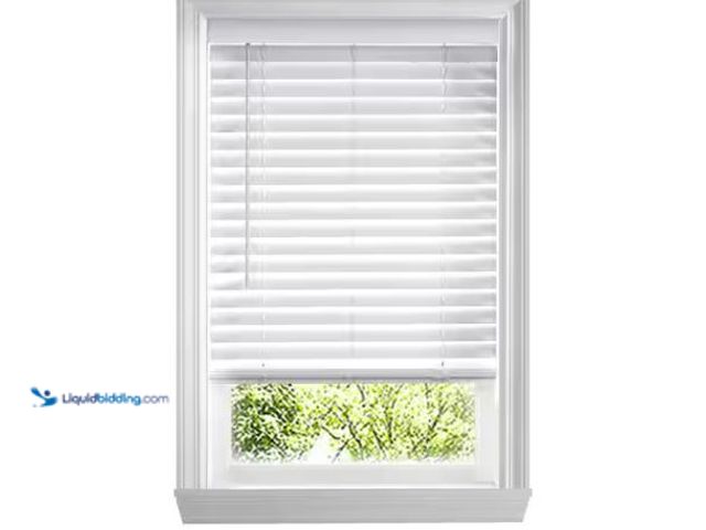 Lot 49-1624722 - Lot of (2) Home Decorators Collection White Cordless Faux Wood Blinds for Windows with 2 in. Slats -...