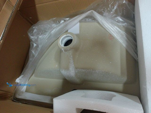 Lot 49-1623901 - 24"x16" Rectangular Vessel or Wall Mounted Bathroom Sink Glossy White, Model # 61E-410-1, Unused.  R...