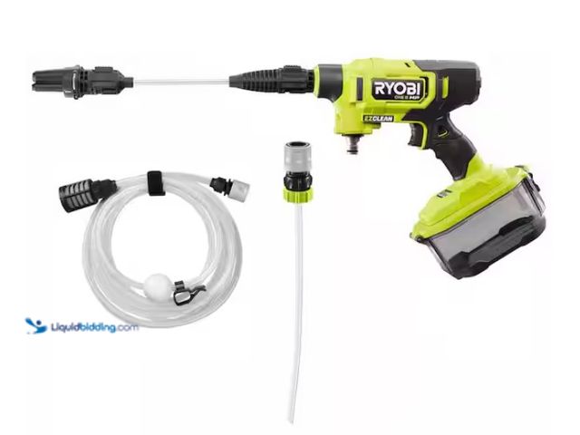 Lot 49-1550241 - RYOBI ONE+ HP 18V Brushless EZClean 600 PSI 0.7 GPM Cordless Cold Water Power Cleaner (Tool Only), M...
