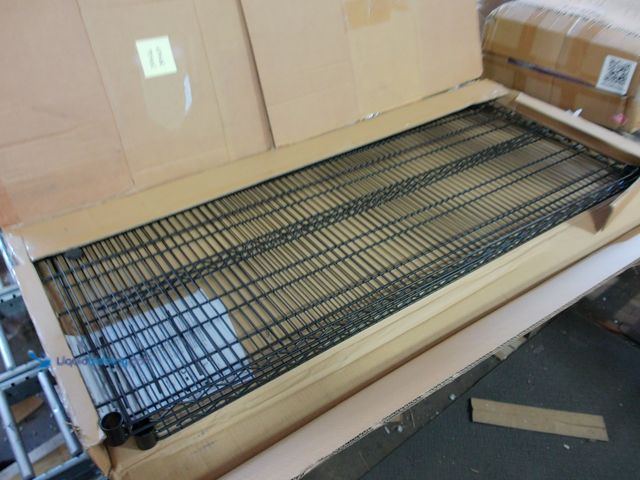 Lot 49-1556394 - Lot of 2 ULINE Black Wire Shelving Add-On Unit - 60 x 18" Model #H-2424-SHELF  Ref#BULK1126