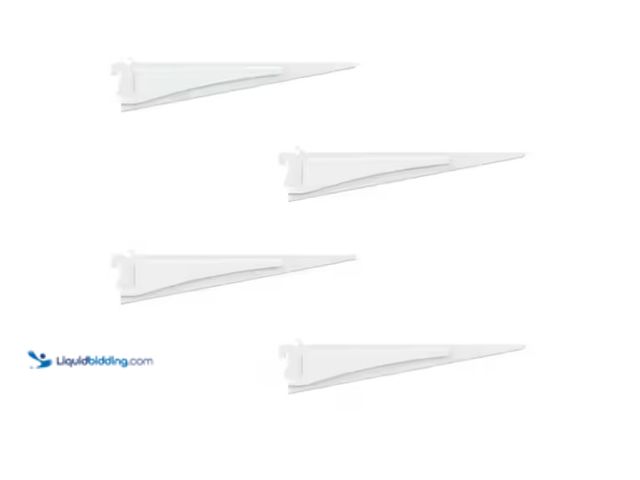 Lot 49-1566919 - ClosetMaid ShelfTrack 12 in. x .5 in. White Shelf Bracket (16) Pieces, Model # 10000-03186, Unused  ...