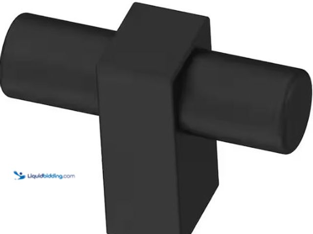 Lot 49-1549421 - (12x) Liberty Artesia 1-3/4 in. (44 mm) Modern Matte Black Cabinet Bar Knob, Model # P17020C-FB-CP, ...