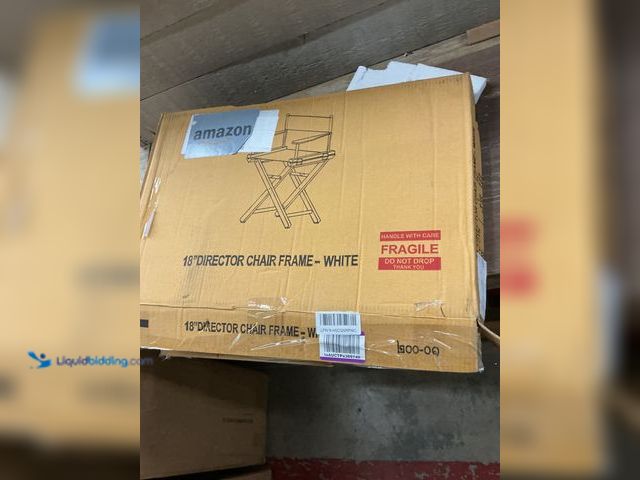 Lot 49-5463336 - 18'' Director Chair Frame White. Item is Used