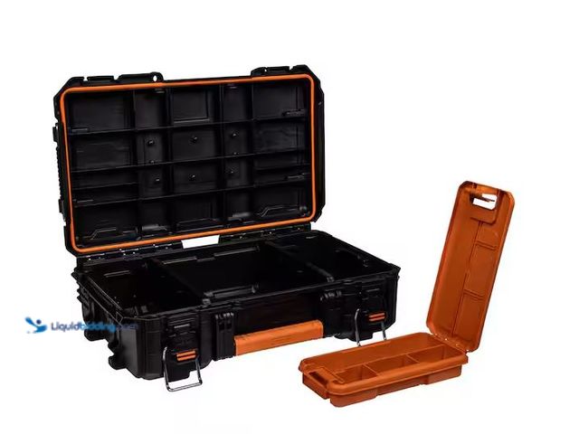 Lot 49-1572096 - RIDGID Pro Gear System Gen 2.0 Stackable Durable Compact Power Tool Box With Secure Hang Mounts Mode...