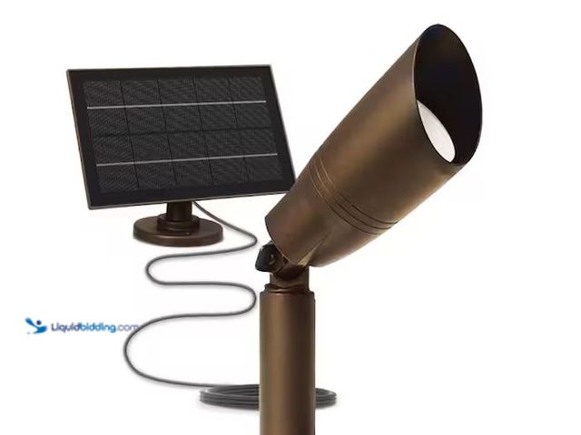 Lot 49-1576549 - Feit Electric One Sync Landscape 300 Lumen Bronze Solar Integrated LED Outdoor Spotlight w/Dusk-To-D...