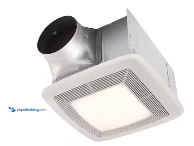 Lot 49-2020753 - Broan-NuTone QT Series Quiet 130 CFM Ceiling Bathroom Exhaust Fan with Light and Night Light, 1.5 So...